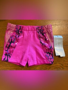 Danskin Now Girls Pink Athletic Shorts Size XS 4-5 NWT